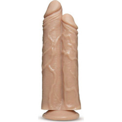 Blush Dr. Skin Dr. Stuffed Διπλό Dildo με Βεντούζα 27cm Flesh