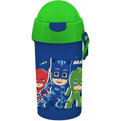 Must PJ Masks Παιδικό Μπουκάλι Πλαστικό με Καλαμάκι 500ml 2 Σχέδια 484284