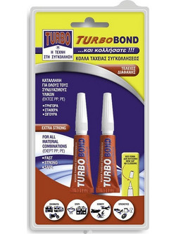 Turbo Bond 3gr + Bond Gel 3gr Ξυλόκολλα Διάφανη 6gr