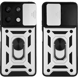 Sonique Ring Armor CamPro Θήκη για Xiaomi Redmi Note 13 5G Silver