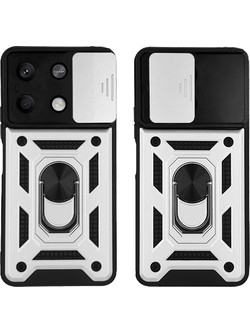 Sonique Ring Armor CamPro Θήκη για Xiaomi Redmi Note 13 5G Silver