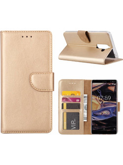NOKIA 7 PLUS - ΘΗΚΗ BOOK STYLE SMART ΜΑΓΝΗΤΙΚΗ ΧΡΥΣΟ