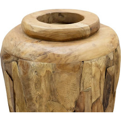 vidaXL Βάζο Διακοσμητικό 40 x 100 εκ. από Μασίφ Ξύλο Teak 285209