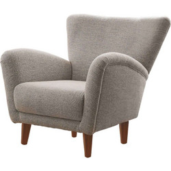 Wing Chair Teddy Grey Fabric: Teddy 85x85x82 cm