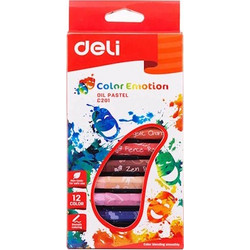 DELI ΛΑΔΟΠΑΣΤΕΛ 12ΧΡΩΜΑΤΑ 10Χ80mm COLOR EMOTION EC20100