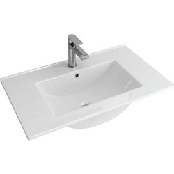 Karag LT7506-80 Ένθετος Νιπτήρας Μπάνιου Πορσελάνης 81x47x18cm Λευκός