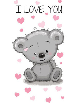 Dimcol Teddy Bear 19 Παιδική Πετσέτα Θαλάσσης Λευκή 70x140cm