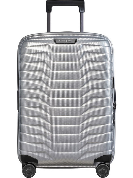 Samsonite Proxis Βαλίτσα Καμπίνας 55x35x26cm με 4 Ρόδες Ασημί