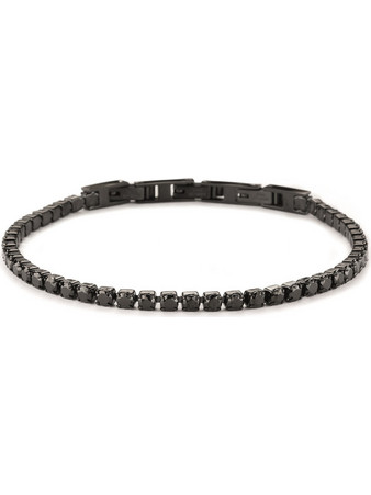 SOVRANI Βραχιόλι-Ριβιέρα (Tennis Bracelet) από ανοξείδωτο ατσάλι Black (Μήκος 22.00cm) J5411