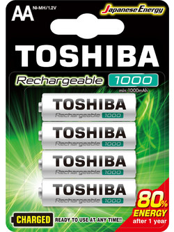 Toshiba Rechargeable AA 1000mAh 4τμχ