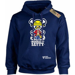 Takeposition Anime One Piece Monkey Luffy Ready Παιδικό Φούτερ με Κουκούλα Navy Μπλε 811-1355-17