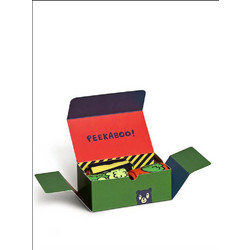 HAPPY SOCKS ΚΑΛΤΣΕΣ ΠΑΙΔΙΚΕΣ PEEKABOO GIFT ST P000335, ΜΑΥΡΟ, ΠΑΙΔΙΚΟ