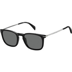David Beckham DB1034/S 807/M9 Ανδρικά Γυαλιά Ηλίου Τετράγωνα Κοκάλινα Μαύρα με Μαύρο Polarized Καθρέπτη Φακό