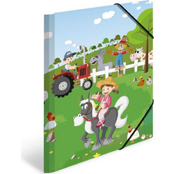 Ντοσιέ Με Λάστιχο Χάρτινο Α4 Herma Little Farm 19824