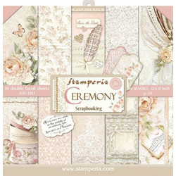 Stamperia 10 Χαρτιά Scrapbooking 30,5x30,5cm Διπλής Όψης Ceremony