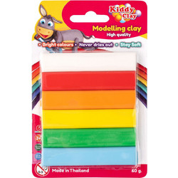 Kiddy Clay Πλαστελίνη 6τμχ