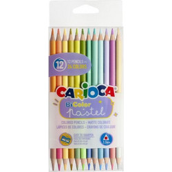 Carioca Bicolor Pastel Duo Ξυλομπογιές Σετ 12x12τμχ