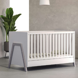 Casababy Oslo Πολυμορφική Κούνια για Στρώμα 70x140cm Λευκή Γκρι