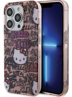 Hello Kitty IML Tags Graffiti case for iPhone 15 Pro Max - pink