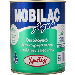 Χρωτέχ Mobilac Aqua Βερνικόχρωμα Μετάλλου Μαύρο Gloss 0.75lt