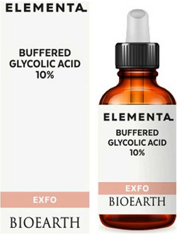 Bioearth Elementa Buffered Glycolic Acid 10% Serum Προσώπου για Ακμή & Πανάδες με Αλόη 15ml