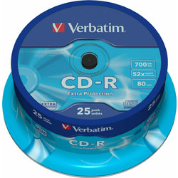 VERBATIM CD-R 25 TUB 52 x 80 min 0013718 - 0013718