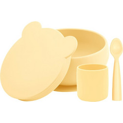 Minikoioi Βρεφικό Σετ Φαγητού Σιλικόνης BLW Yellow 3τμχ