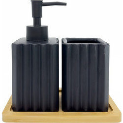 RAVENNA Lines Black Σετ Dispenser - Ποτηροθήκη