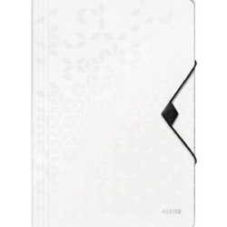 Ντοσιέ A4 Leitz PP WOW Με Λάστιχο White 4599-00-01