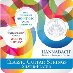 Hannabach 600 HT Silver Plated Σετ 6 Χορδές Κλασικής Κιθάρας Nylon 60-44" Hard Tension