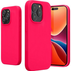 Θήκη Apple iPhone 15 Pro Max - KWmobile Soft Flexible Rubber Cover Σιλικόνης - Neon Pink (61956.77)