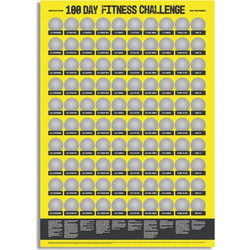 Αφίσα scratch 100 ημέρες fitness challenge - 42x60 εκ