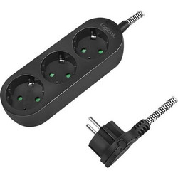 Logilink LPS261 Πολύπριζο 3 Θέσεων 1,5m - Μαύρο
