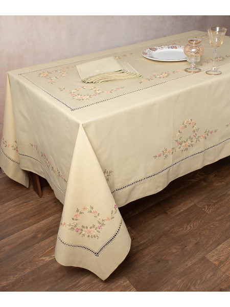 Χειροποίητο Τραπεζομάντηλο 7421 (170cm x 170cm) Λαδί