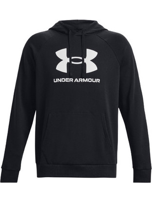 Under Armour Rival Fleece Logo Hoodie Ανδρικό Αθλητικό Φούτερ με Κουκούλα Μαύρο 1379758-001