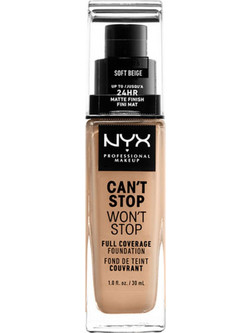 Nyx Can't Stop Won't Stop Full Coverage Soft Beige Liquid Foundation 30ml