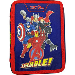 Must Avengers Assemble Κασετίνα Γεμάτη με 2 Θήκες Μπλε 506105