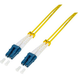 Fiber duplex patch cable, OS2, 9/125 LC-LC, yellow, 15m