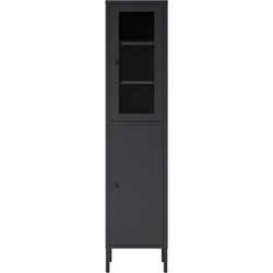 Ντουλάπι μεταλλικό Nextdeco με 2 πόρτες μαύρο Υ180x35x30εκ. (Σετ 1τεμ)