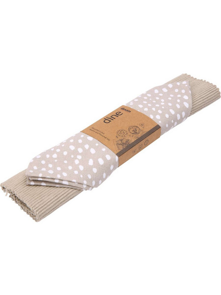 Σουπλά και πετσέτα υφασμάτινα γκρι σετ 2 τμχ
