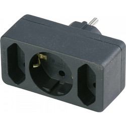 REV transition plug 2-fold + 1 Safety contact black