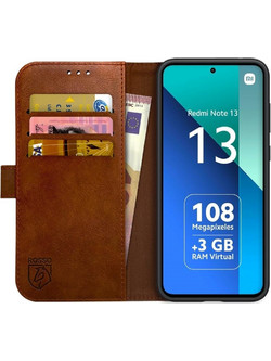 PU Θήκη Πορτοφόλι - Xiaomi Redmi Note 13 5G - Rosso Element - Brown (8719246433849)
