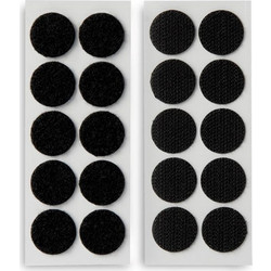 Αυτοκόλλητα Velcro Μαύρα Hook And Loop O20mm 20 Τεμ. Inofix 2146-3