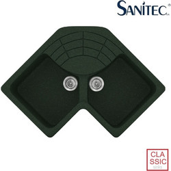 Sanitec Classic 310 Επικαθήμενος Νεροχύτης Γωνιακός Γρανίτη Ματ 83x Granite Green 83x50cm