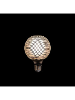 ΛΑΜΠΑ LED BULB GRID PATTERN BLACK 125X170/MM 4W-2700K / E27 FITTING / DIMMABLE / COLORBOX
