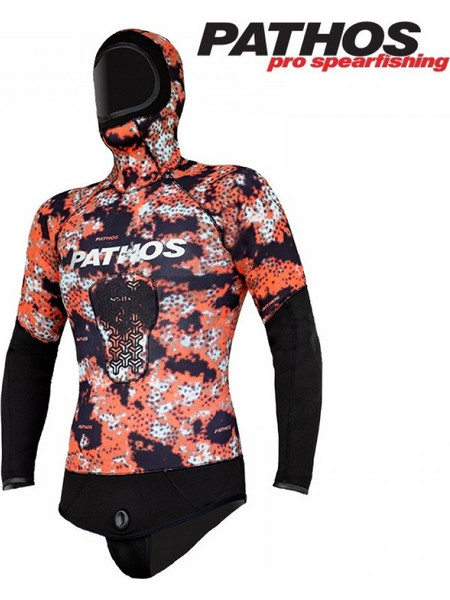 Pathos Coral Camo Σακάκι Κατάδυσης Ξυρισμένο με Επιστήθιο για Ψαροντούφεκο 3mm