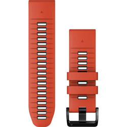 Garmin QuickFit 26mm Λουράκι Σιλικόνης Flame Red / Graphite (Fenix 6 / 6X / 6S)