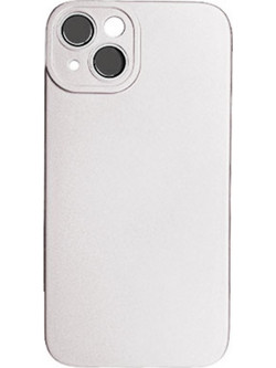 Back Cover Σιλικόνης και Προστασία Κάμερας για iPhone 13 Λευκό