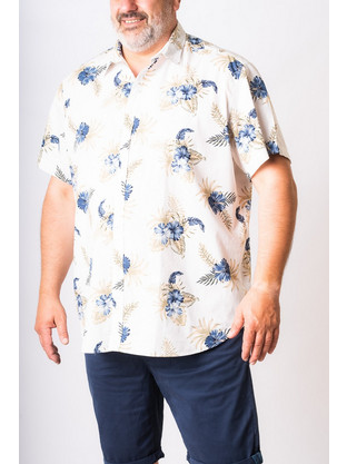 Jack & Jones Ανδρικό Πουκάμισο Βαμβακερό Φλοράλ Κοντομάνικο Slim Fit Λευκό Πολύχρωμο 12225311