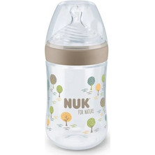 Nuk for Nature Πλαστικό Μπιμπερό με Θηλή Σιλικόνης κατά των Κολικών 6-18m Beige 260ml